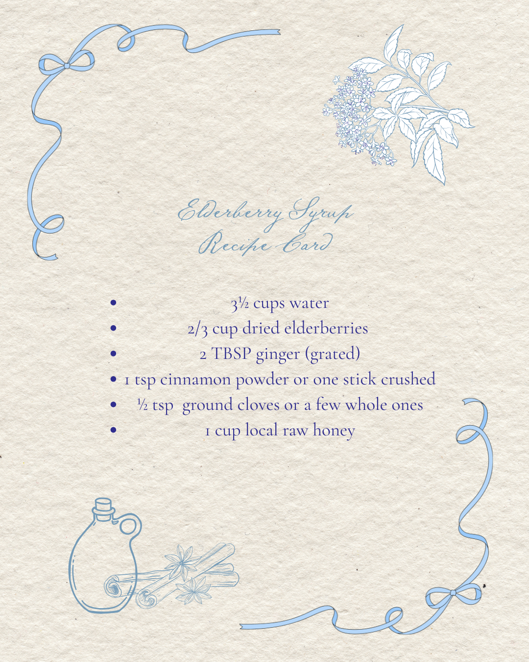 Elderberry Syrup Recipe