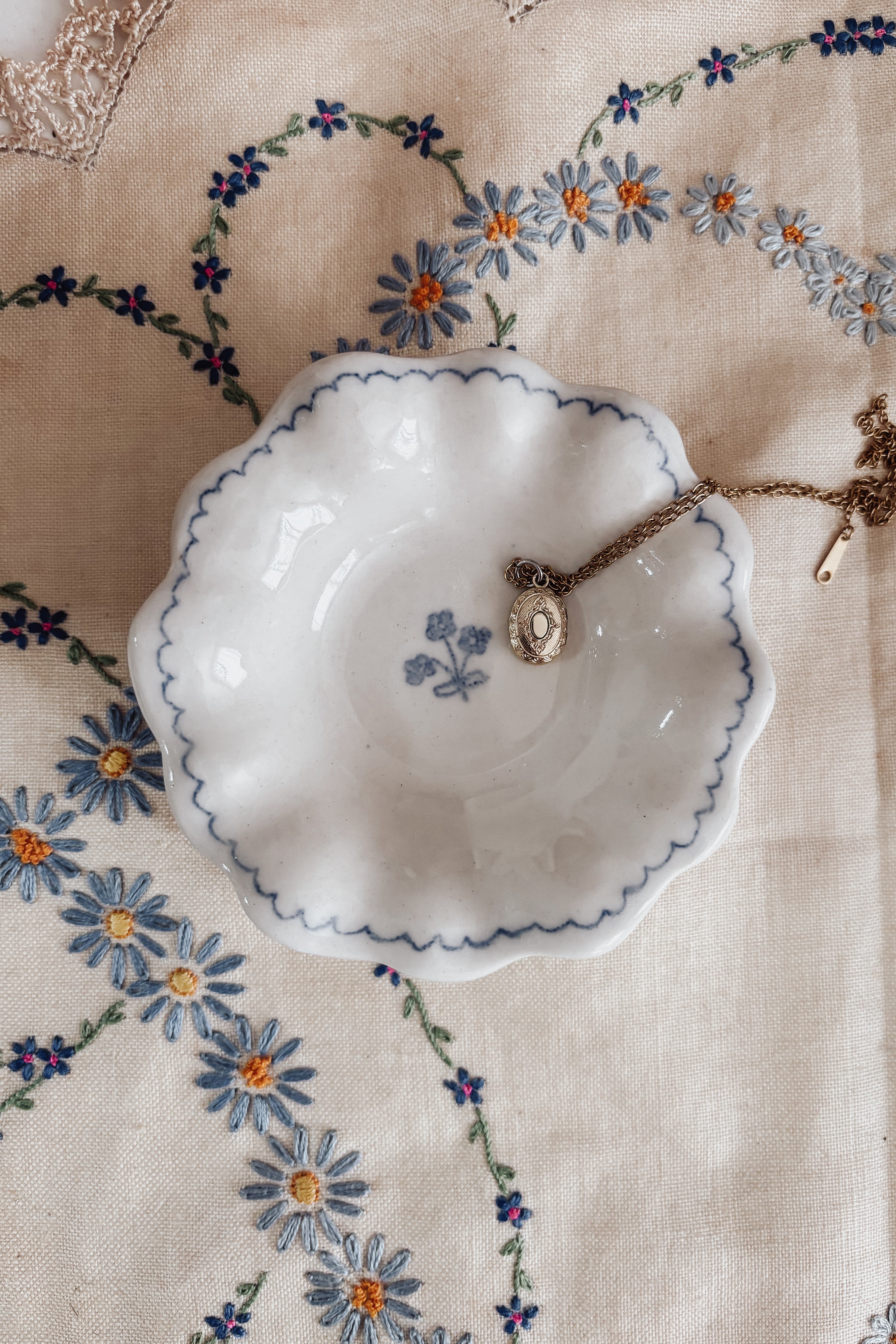 Blue Bloom Trinket Dish Meadowsweet Farmhouse