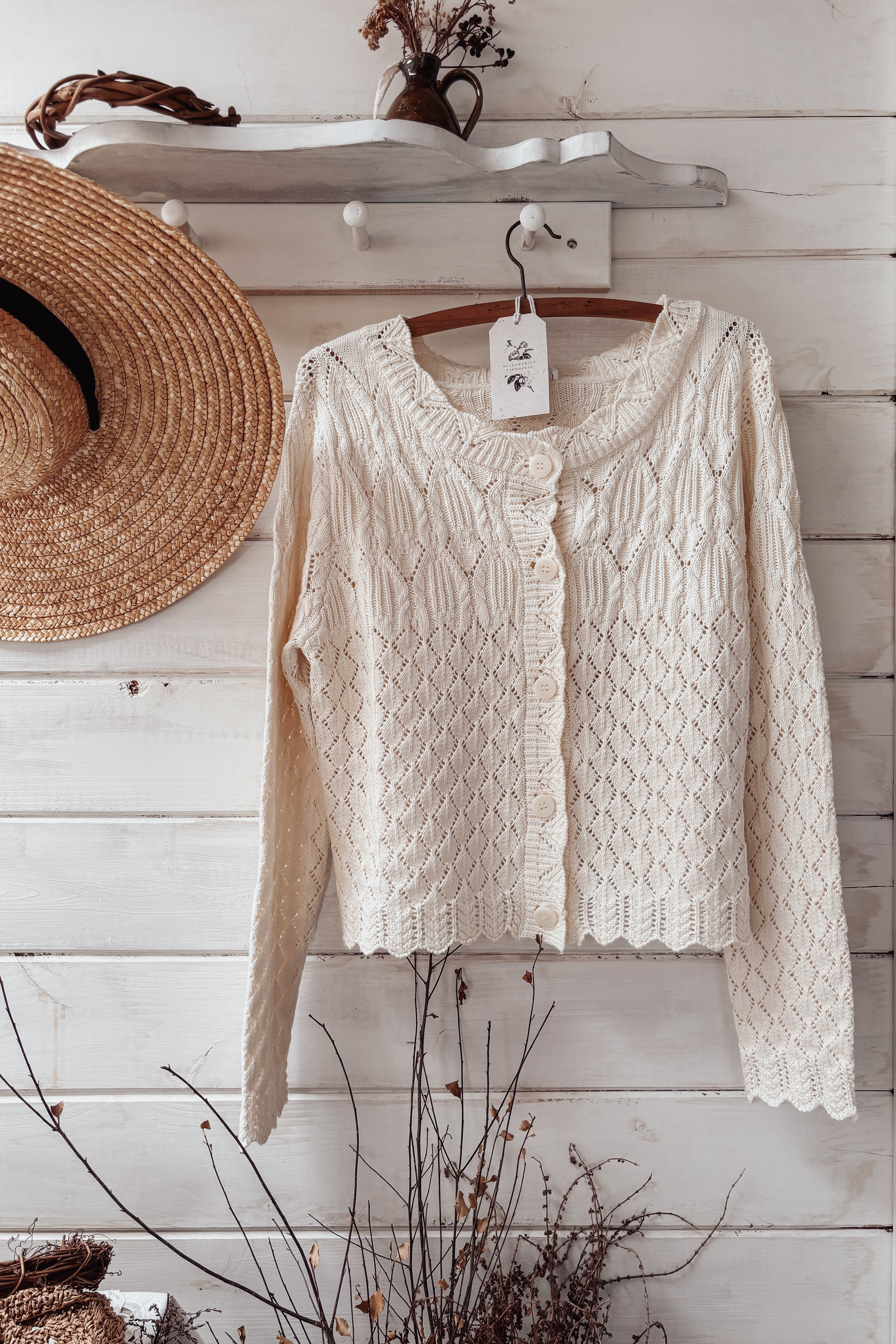 Rosewood Cardigan Meadowsweet Farmhouse
