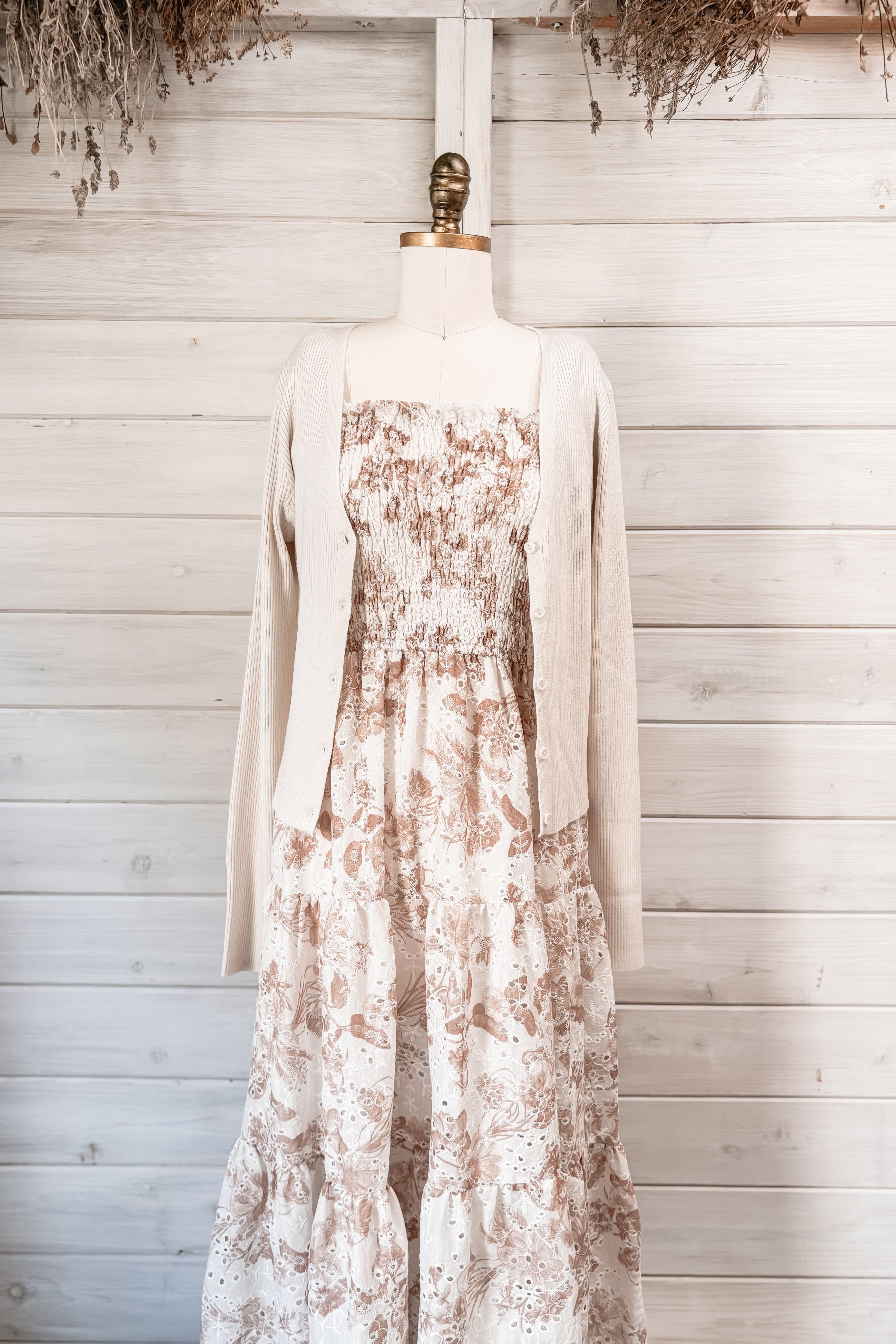 Rosewood Embroidered Eyelet Dress