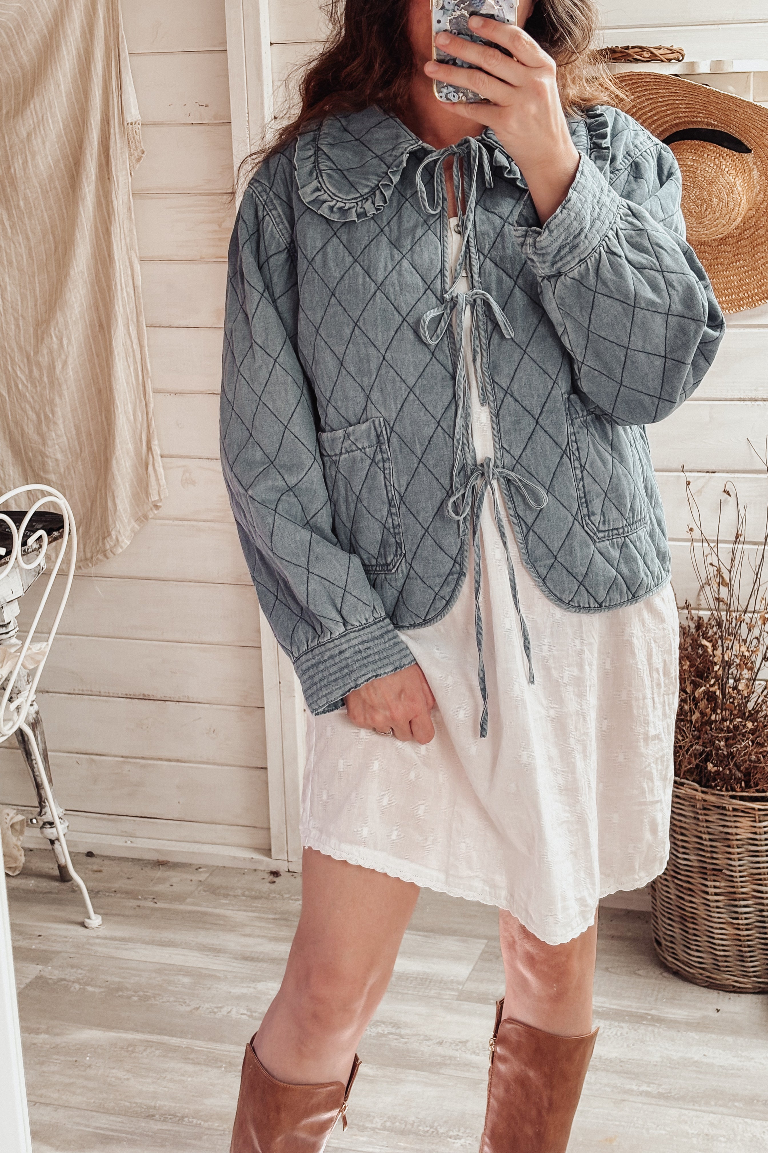 Bluebell Quilted Jacket Meadowsweet Farmhouse