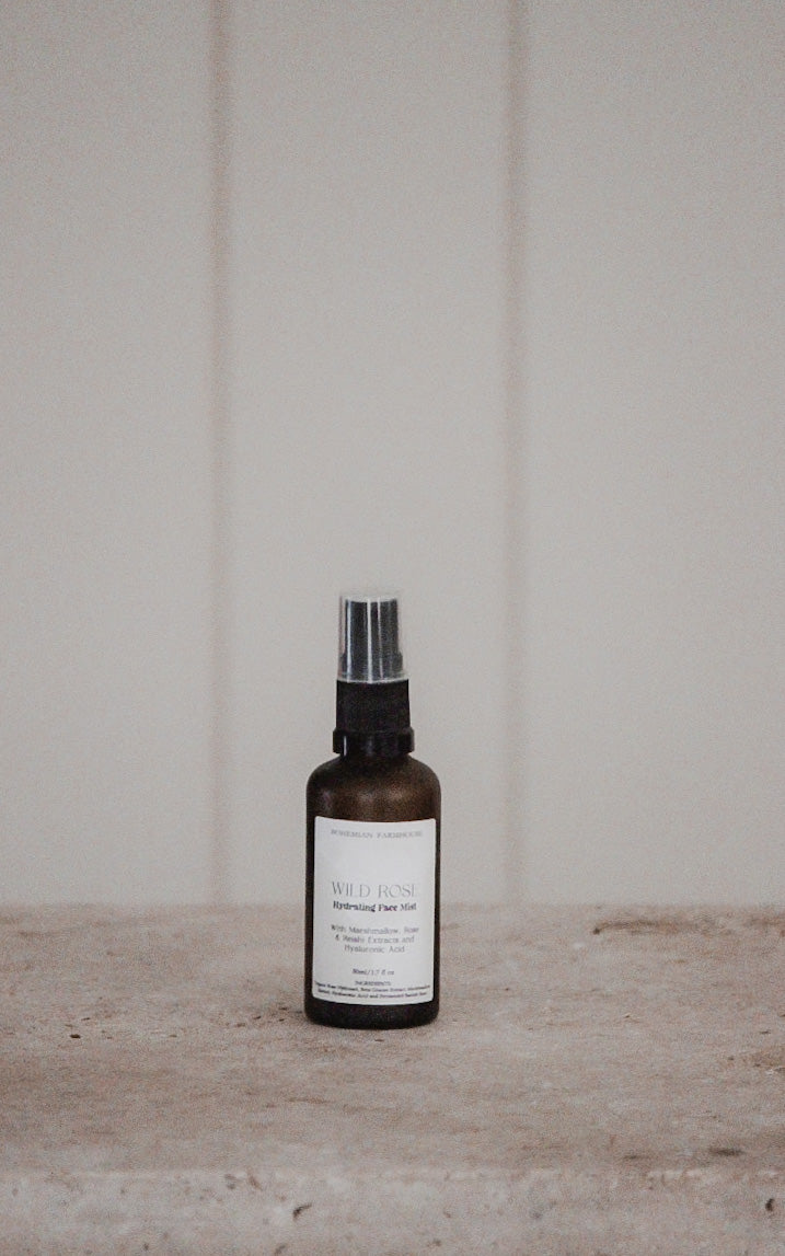Rose water mist with hyaluronic acid, marshmallow extract and beta glucan